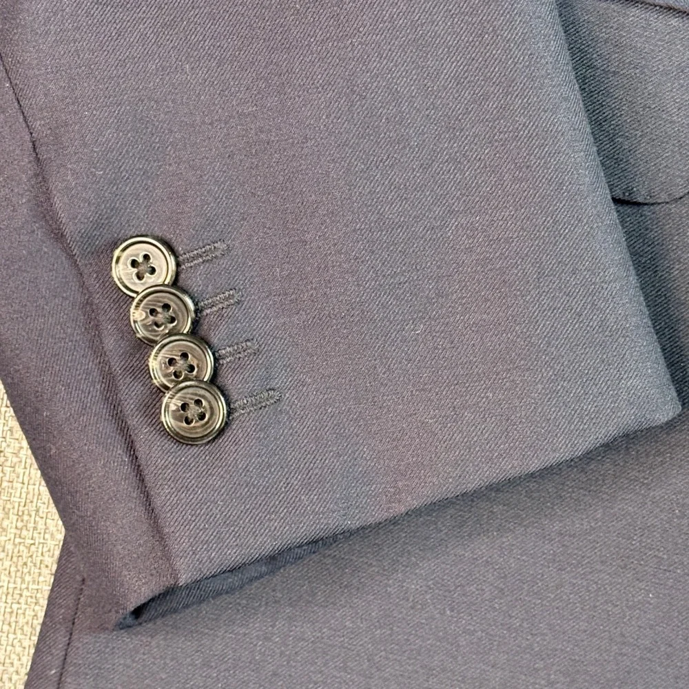 Mens Lauren Ralph Lauren Jacket | Size 42R | Navy Blue Slim Fit 100% Wool Blazer